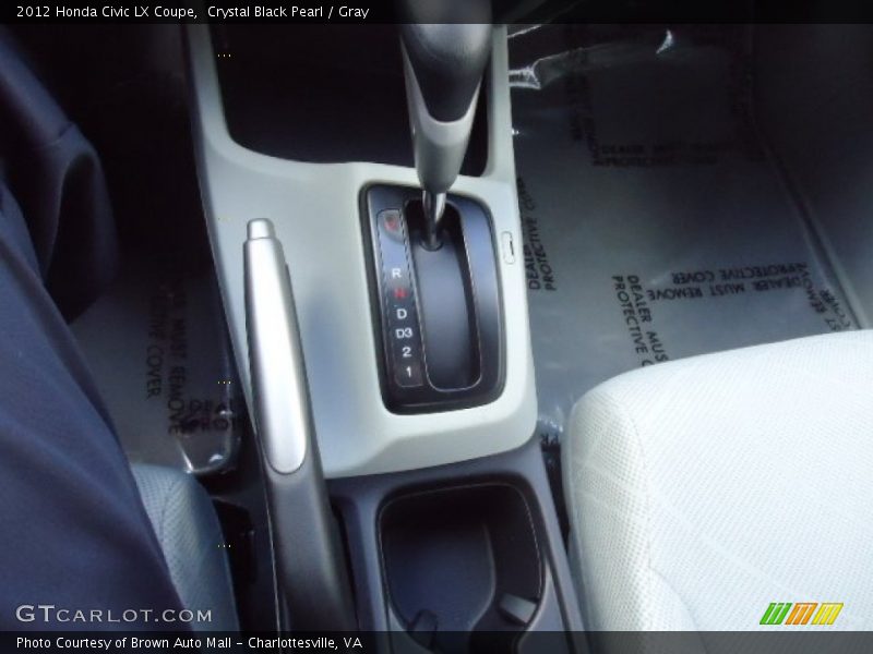 Crystal Black Pearl / Gray 2012 Honda Civic LX Coupe