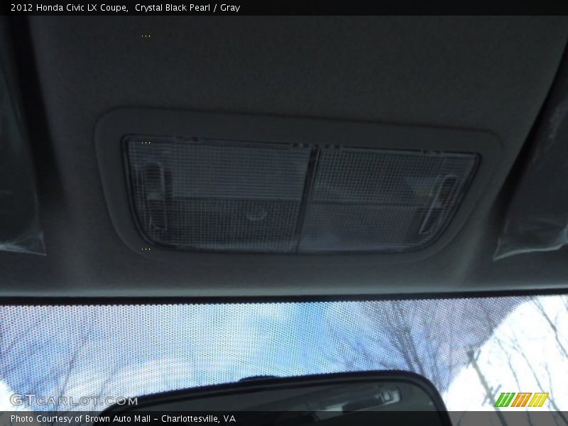 Crystal Black Pearl / Gray 2012 Honda Civic LX Coupe