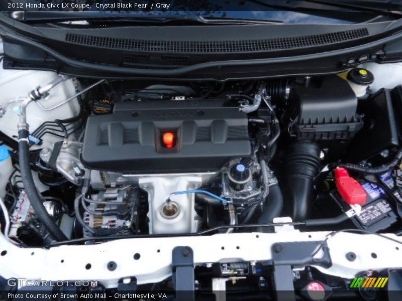 Crystal Black Pearl / Gray 2012 Honda Civic LX Coupe