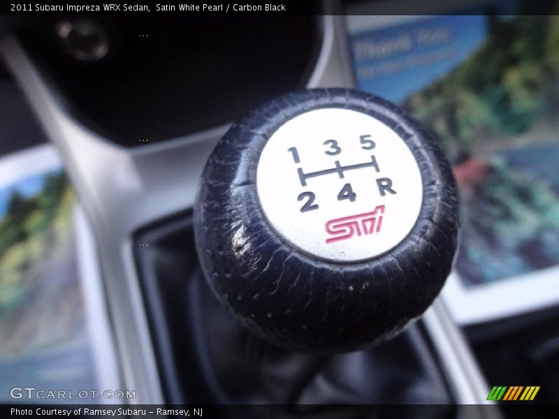 Satin White Pearl / Carbon Black 2011 Subaru Impreza WRX Sedan