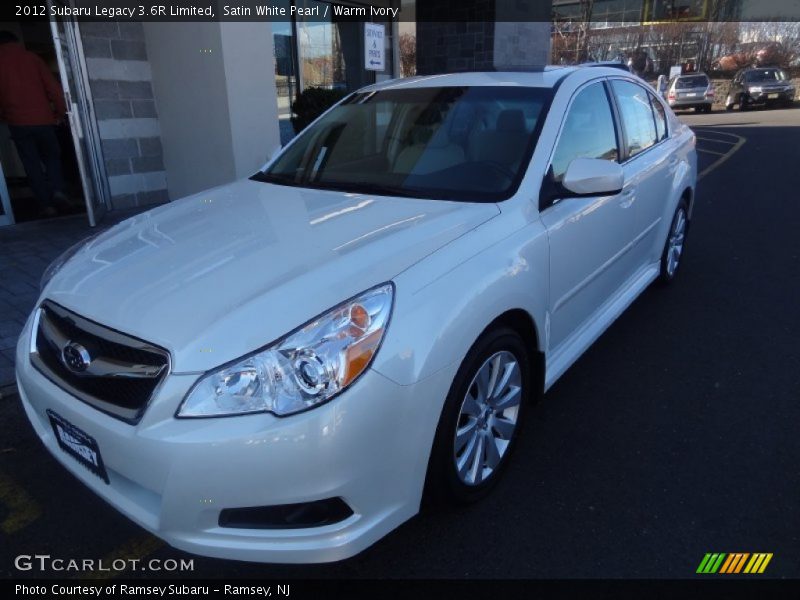 Satin White Pearl / Warm Ivory 2012 Subaru Legacy 3.6R Limited