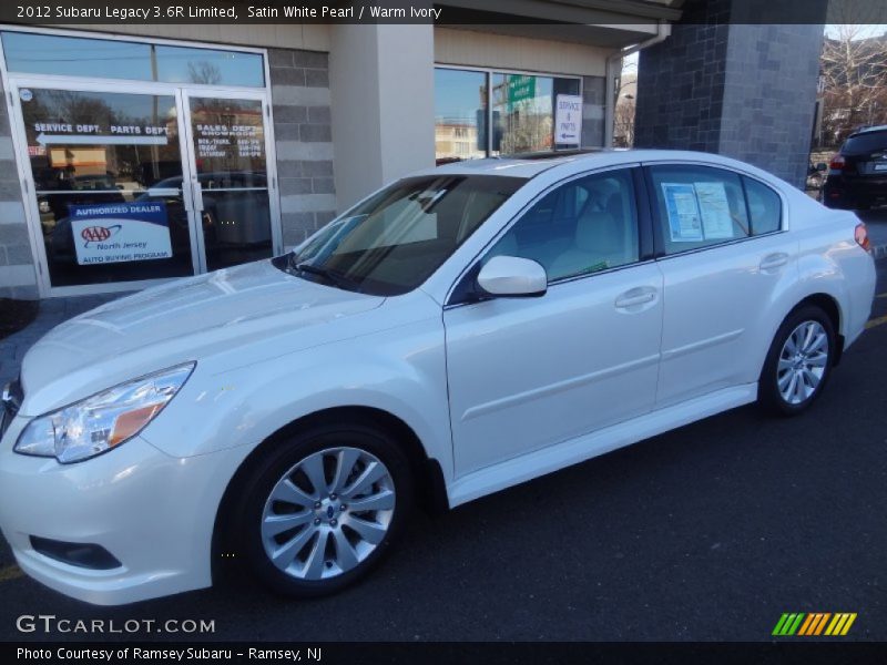 Satin White Pearl / Warm Ivory 2012 Subaru Legacy 3.6R Limited