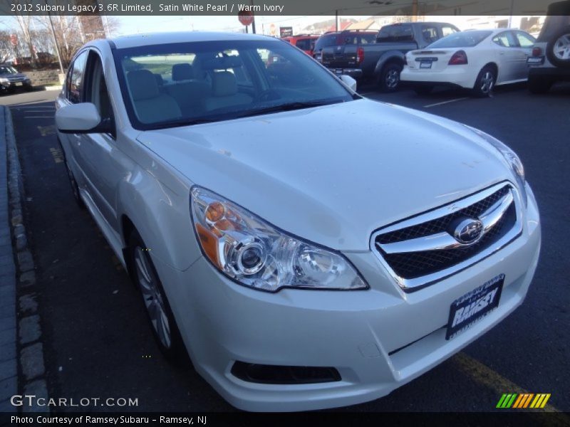 Satin White Pearl / Warm Ivory 2012 Subaru Legacy 3.6R Limited