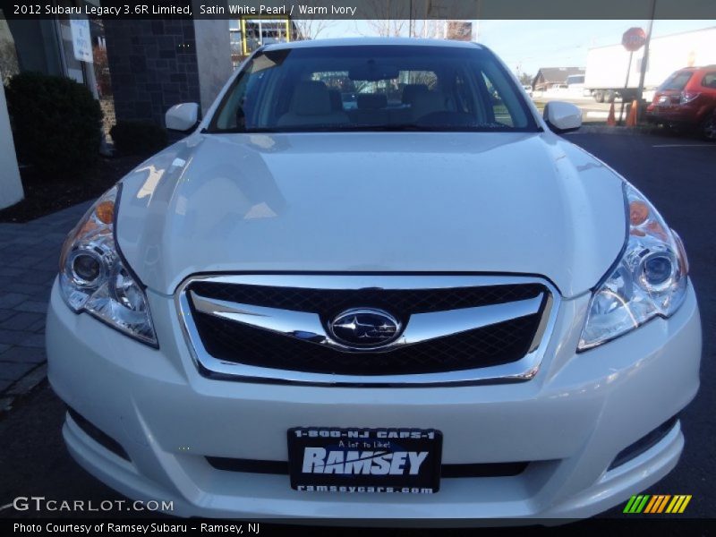 Satin White Pearl / Warm Ivory 2012 Subaru Legacy 3.6R Limited