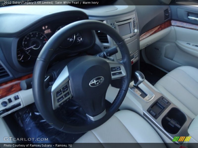 Satin White Pearl / Warm Ivory 2012 Subaru Legacy 3.6R Limited