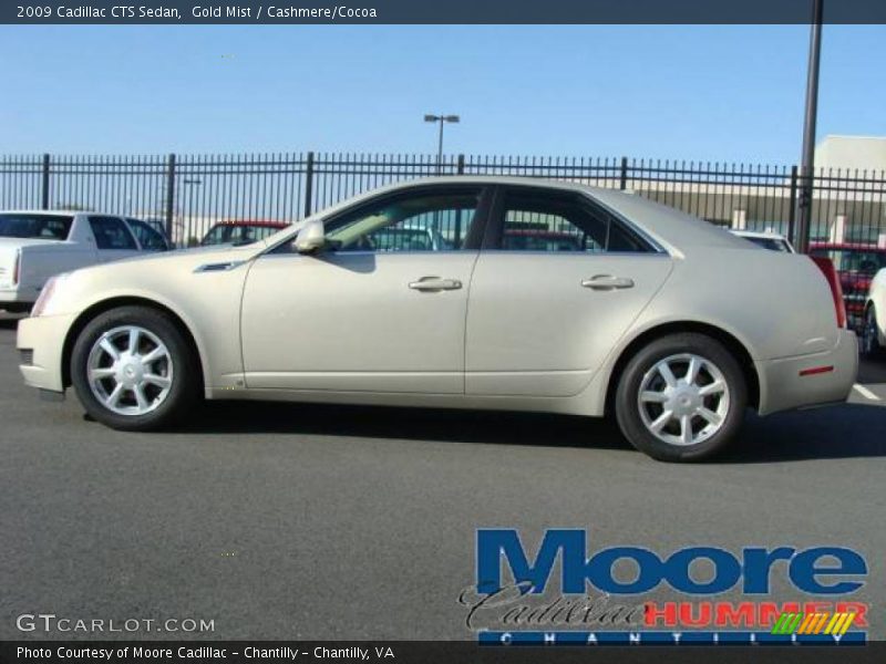 Gold Mist / Cashmere/Cocoa 2009 Cadillac CTS Sedan