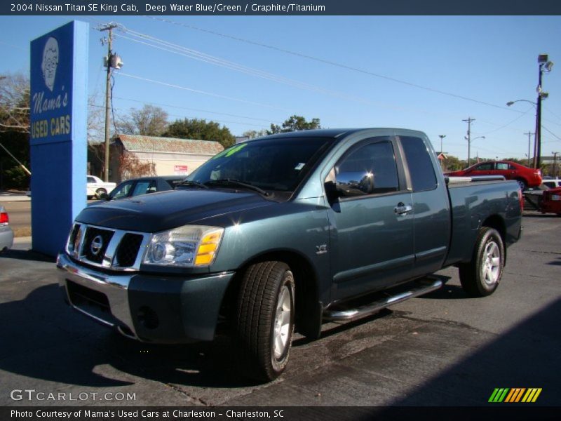 Deep Water Blue/Green / Graphite/Titanium 2004 Nissan Titan SE King Cab