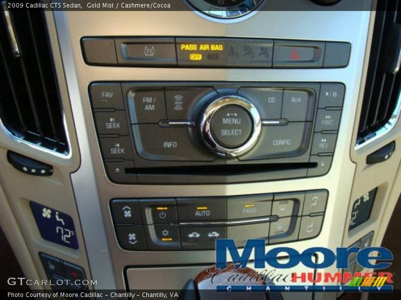 Gold Mist / Cashmere/Cocoa 2009 Cadillac CTS Sedan