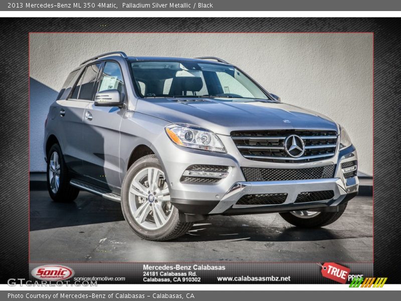 Palladium Silver Metallic / Black 2013 Mercedes-Benz ML 350 4Matic