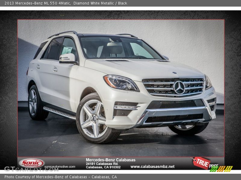 Diamond White Metallic / Black 2013 Mercedes-Benz ML 550 4Matic