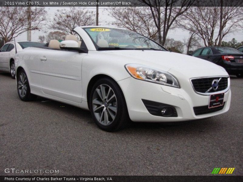 Ice White / Soverign Hide Calcite Leather/Off Black 2011 Volvo C70 T5