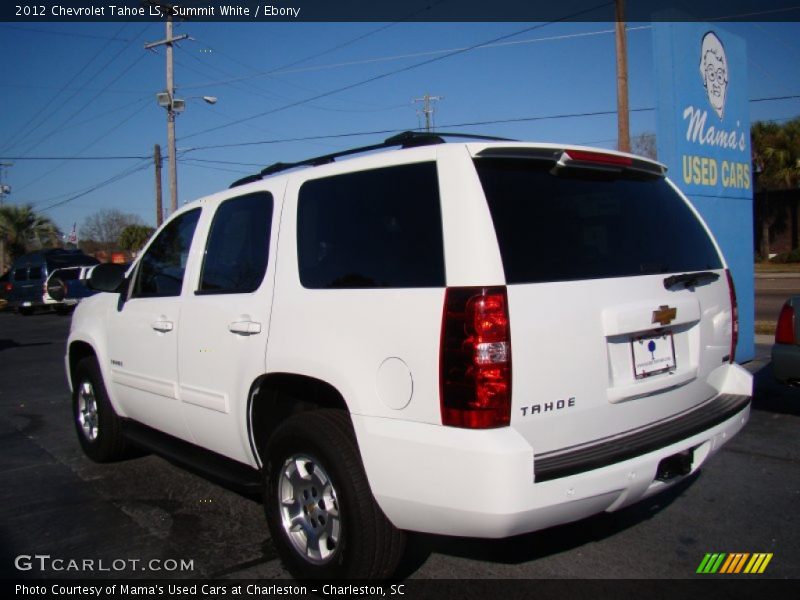 Summit White / Ebony 2012 Chevrolet Tahoe LS