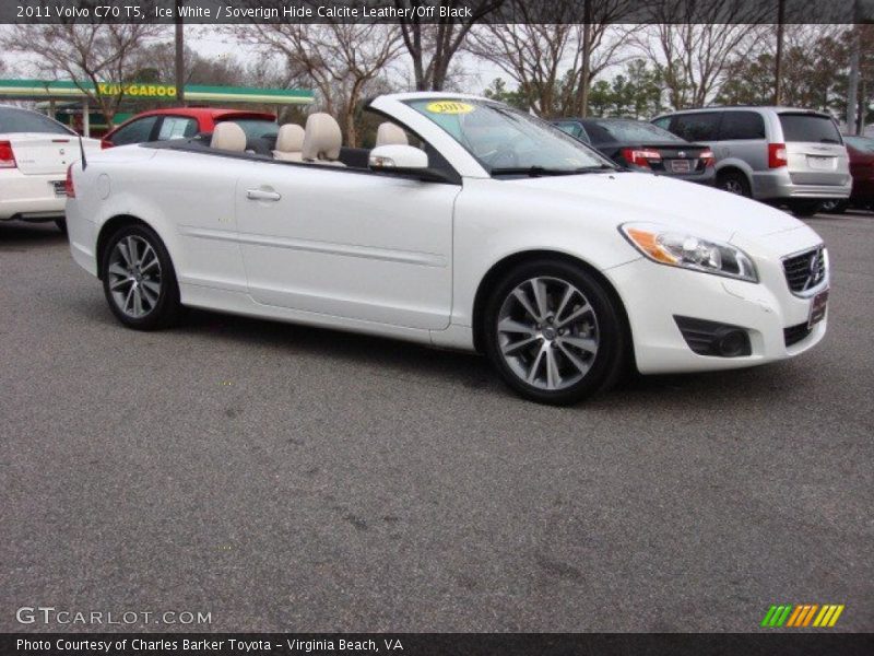 Ice White / Soverign Hide Calcite Leather/Off Black 2011 Volvo C70 T5