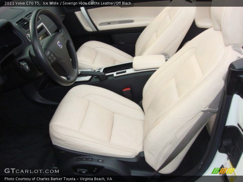 Ice White / Soverign Hide Calcite Leather/Off Black 2011 Volvo C70 T5