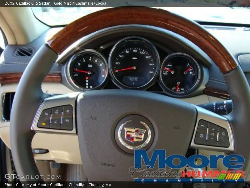 Gold Mist / Cashmere/Cocoa 2009 Cadillac CTS Sedan