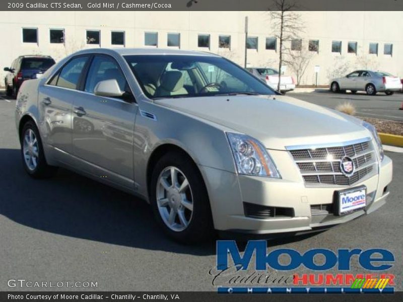 Gold Mist / Cashmere/Cocoa 2009 Cadillac CTS Sedan