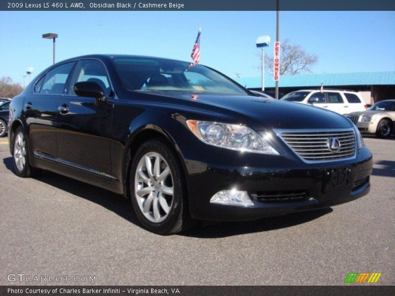 Obsidian Black / Cashmere Beige 2009 Lexus LS 460 L AWD