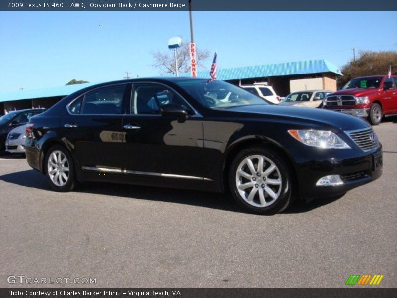 Obsidian Black / Cashmere Beige 2009 Lexus LS 460 L AWD