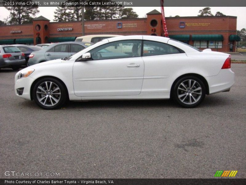 Ice White / Soverign Hide Calcite Leather/Off Black 2011 Volvo C70 T5