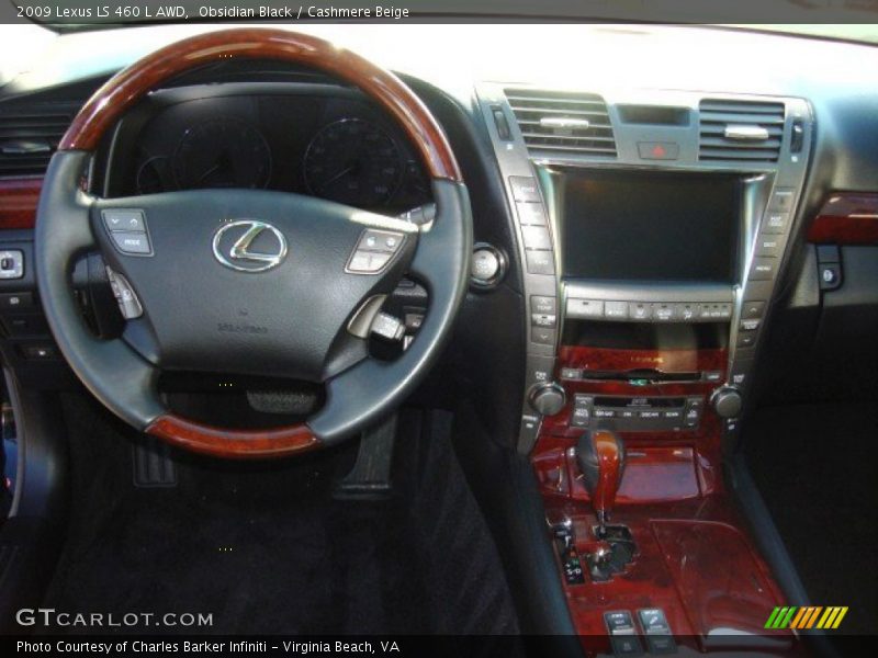 Obsidian Black / Cashmere Beige 2009 Lexus LS 460 L AWD