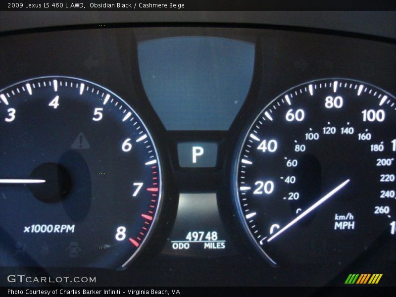 Obsidian Black / Cashmere Beige 2009 Lexus LS 460 L AWD