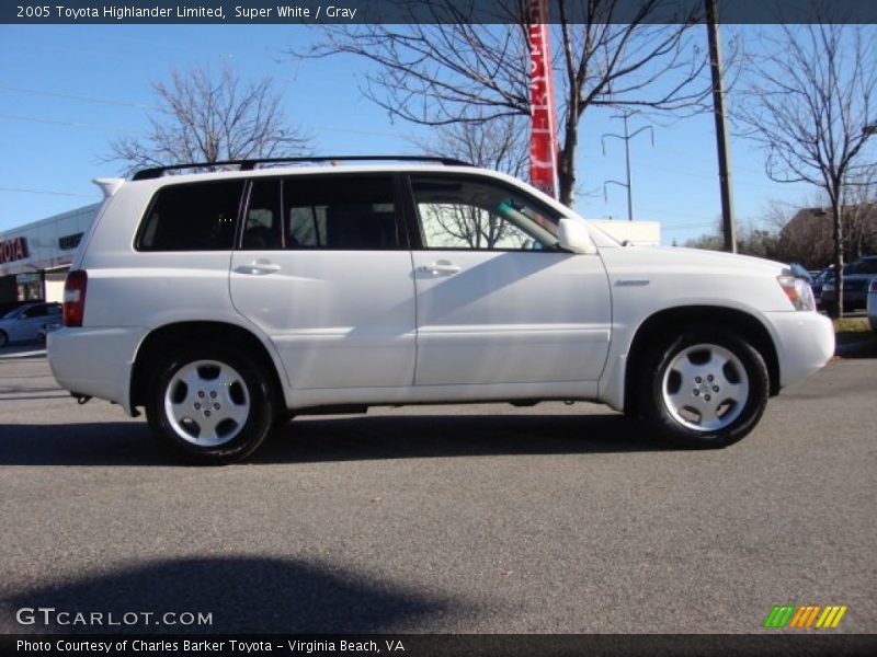 Super White / Gray 2005 Toyota Highlander Limited
