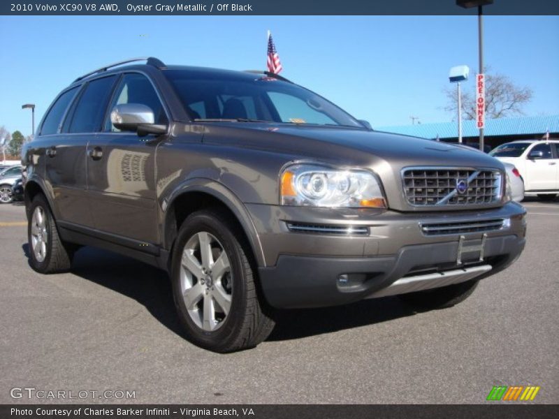 Oyster Gray Metallic / Off Black 2010 Volvo XC90 V8 AWD
