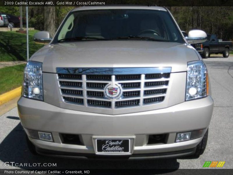 Gold Mist / Cocoa/Cashmere 2009 Cadillac Escalade AWD