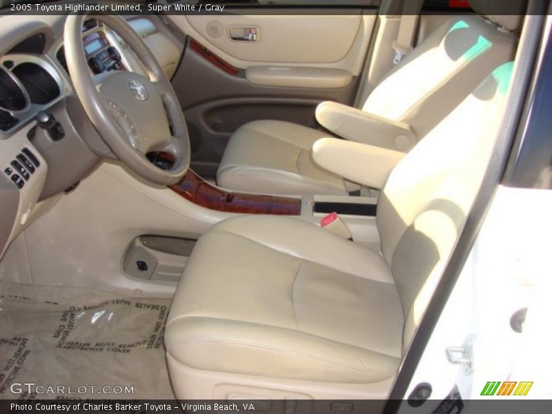 Super White / Gray 2005 Toyota Highlander Limited