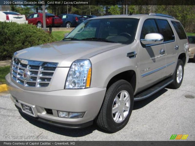 Gold Mist / Cocoa/Cashmere 2009 Cadillac Escalade AWD
