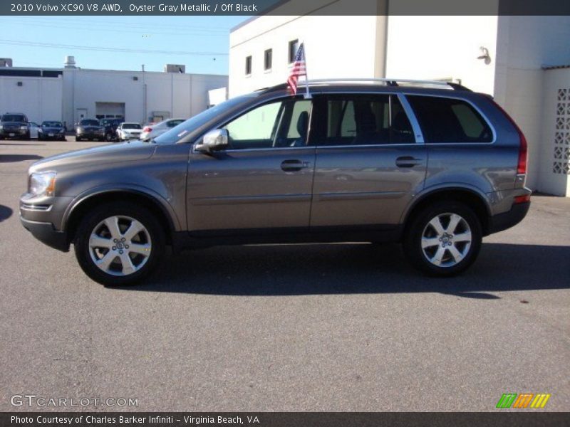 Oyster Gray Metallic / Off Black 2010 Volvo XC90 V8 AWD