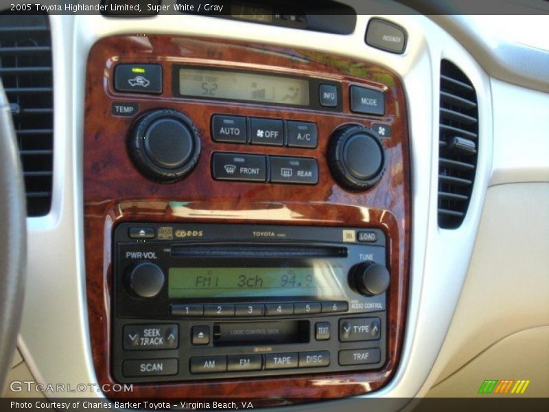Super White / Gray 2005 Toyota Highlander Limited