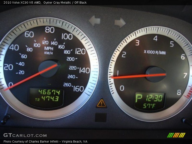 Oyster Gray Metallic / Off Black 2010 Volvo XC90 V8 AWD