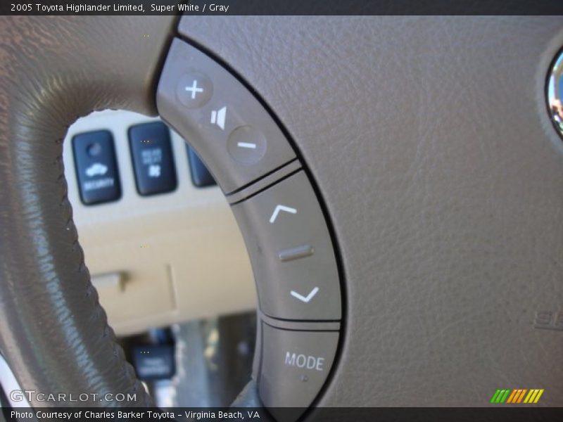 Super White / Gray 2005 Toyota Highlander Limited
