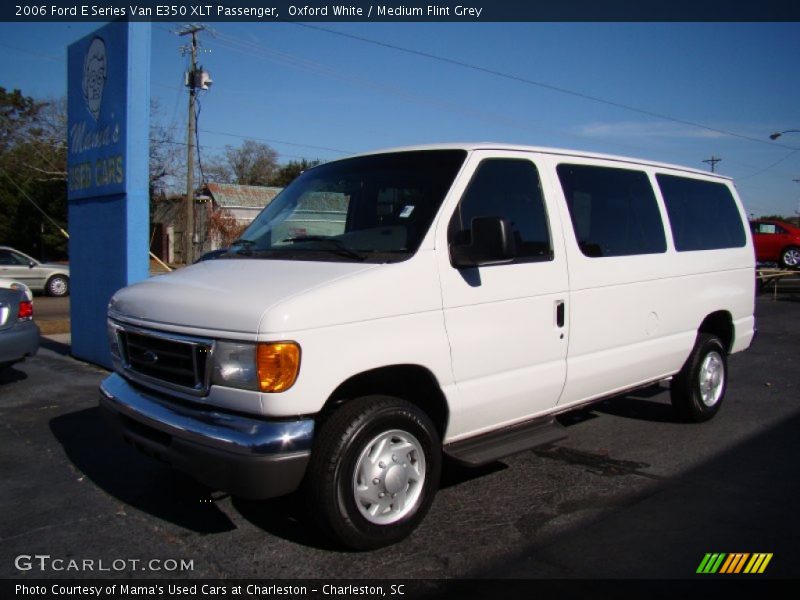 Oxford White / Medium Flint Grey 2006 Ford E Series Van E350 XLT Passenger
