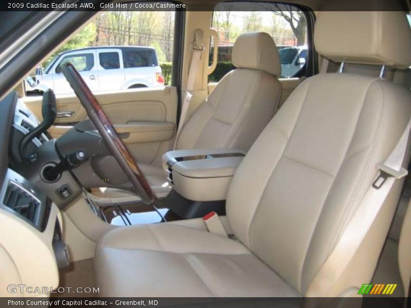 Gold Mist / Cocoa/Cashmere 2009 Cadillac Escalade AWD