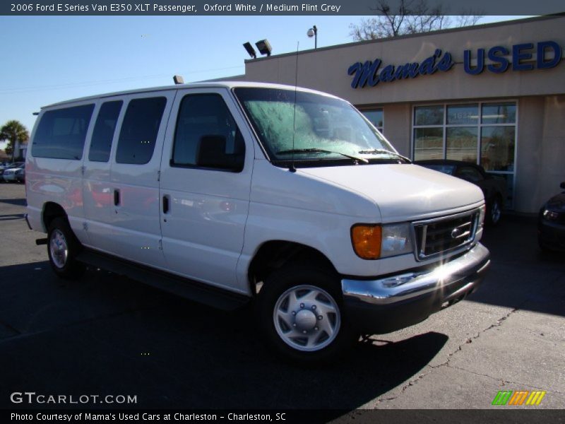 Oxford White / Medium Flint Grey 2006 Ford E Series Van E350 XLT Passenger