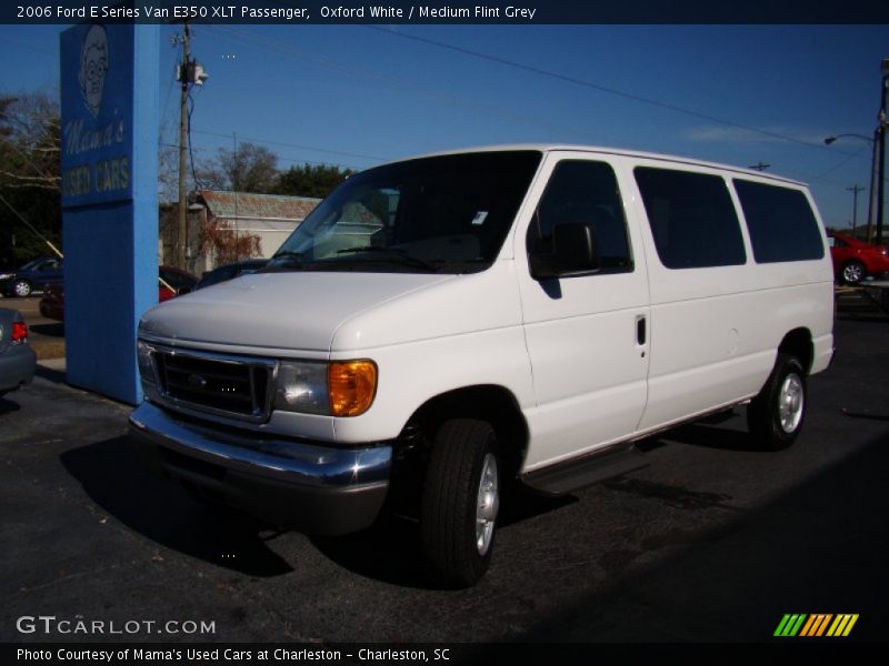 Oxford White / Medium Flint Grey 2006 Ford E Series Van E350 XLT Passenger