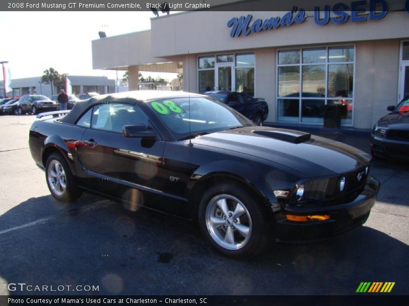 Black / Light Graphite 2008 Ford Mustang GT Premium Convertible