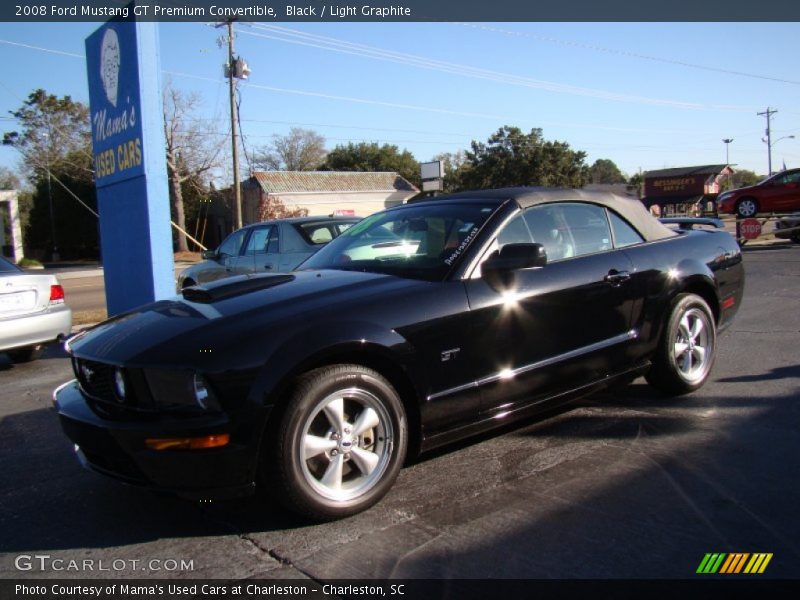 Black / Light Graphite 2008 Ford Mustang GT Premium Convertible
