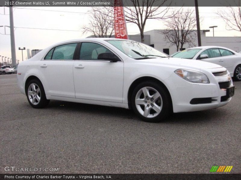 Summit White / Cocoa/Cashmere 2012 Chevrolet Malibu LS