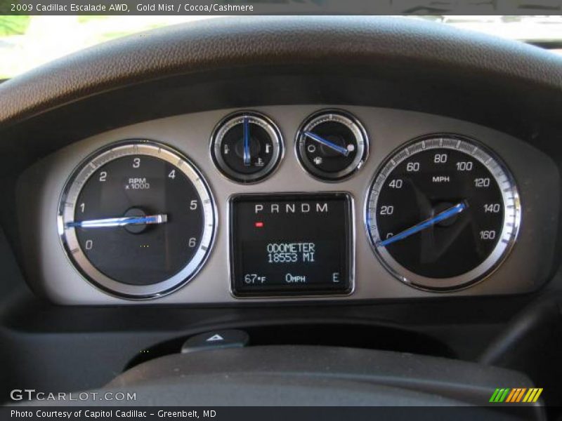 Gold Mist / Cocoa/Cashmere 2009 Cadillac Escalade AWD