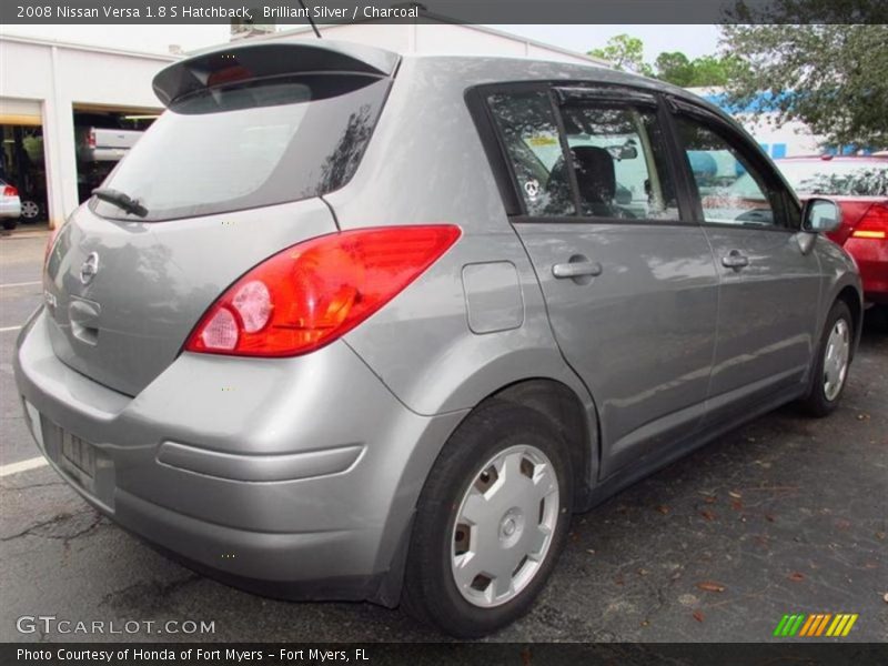 Brilliant Silver / Charcoal 2008 Nissan Versa 1.8 S Hatchback