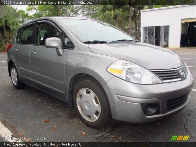 Brilliant Silver / Charcoal 2008 Nissan Versa 1.8 S Hatchback