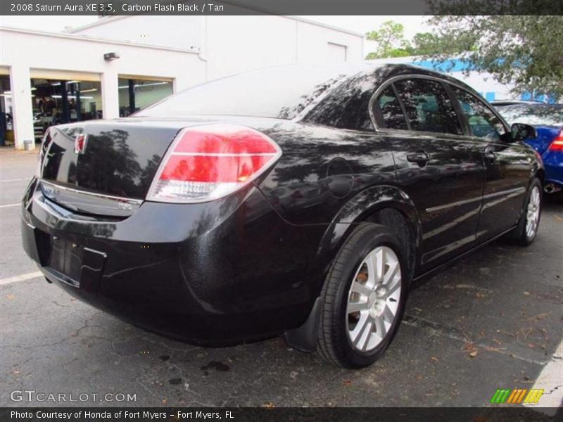 Carbon Flash Black / Tan 2008 Saturn Aura XE 3.5
