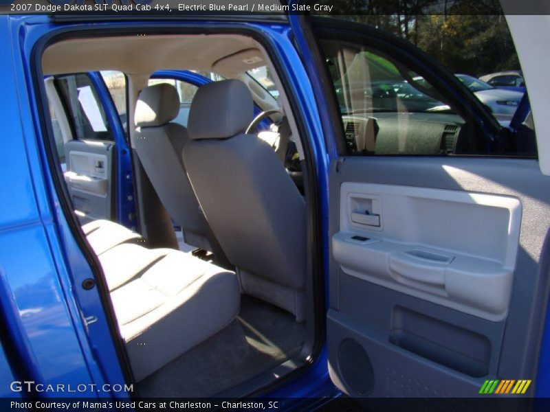 Electric Blue Pearl / Medium Slate Gray 2007 Dodge Dakota SLT Quad Cab 4x4