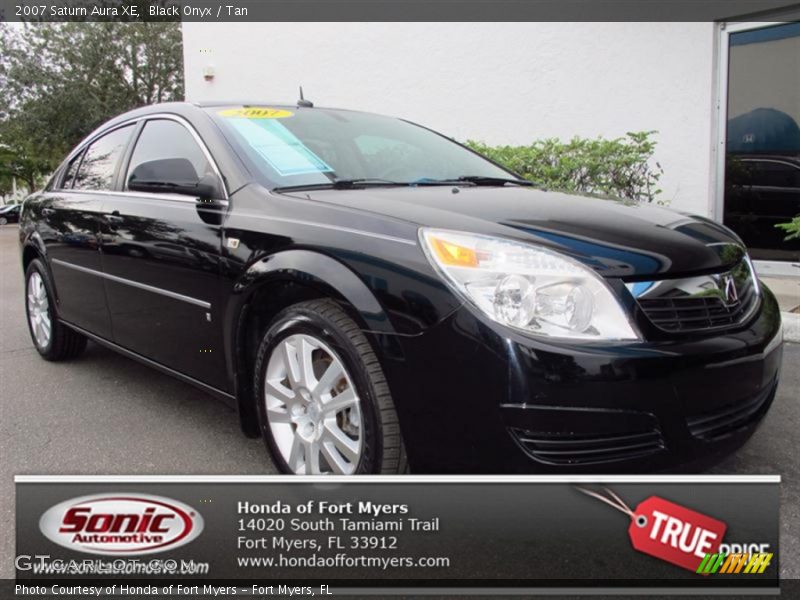 Black Onyx / Tan 2007 Saturn Aura XE