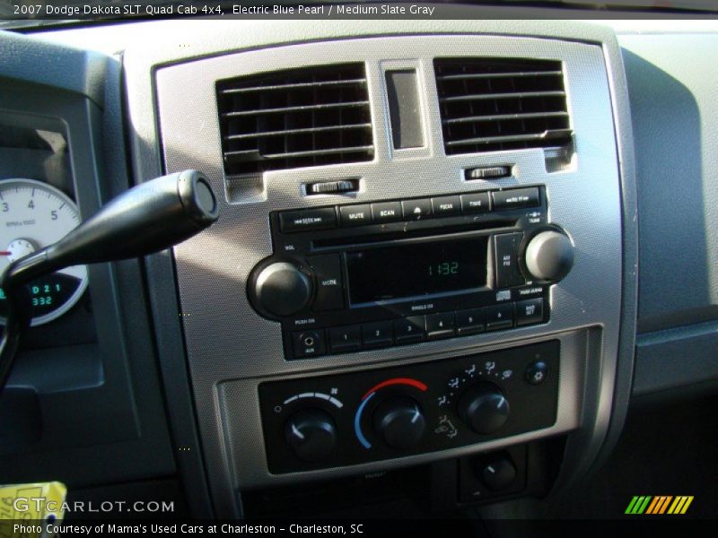 Electric Blue Pearl / Medium Slate Gray 2007 Dodge Dakota SLT Quad Cab 4x4