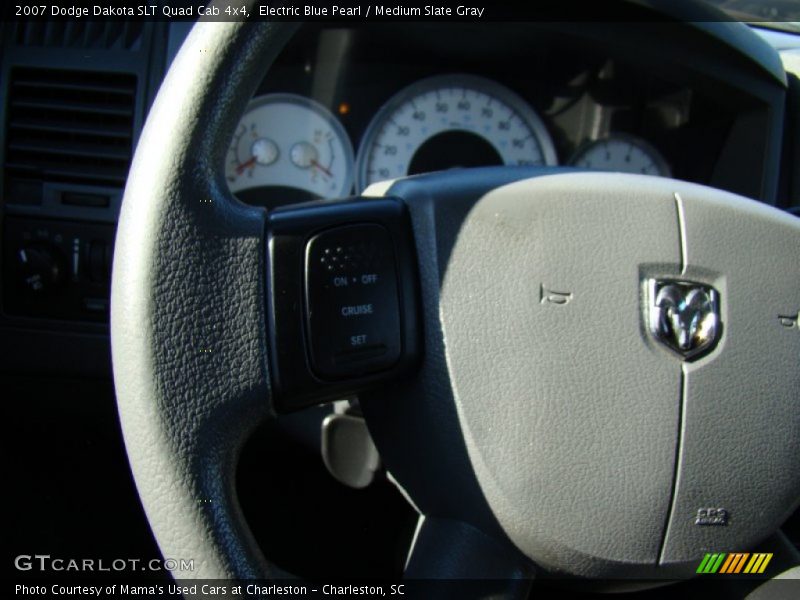 Electric Blue Pearl / Medium Slate Gray 2007 Dodge Dakota SLT Quad Cab 4x4