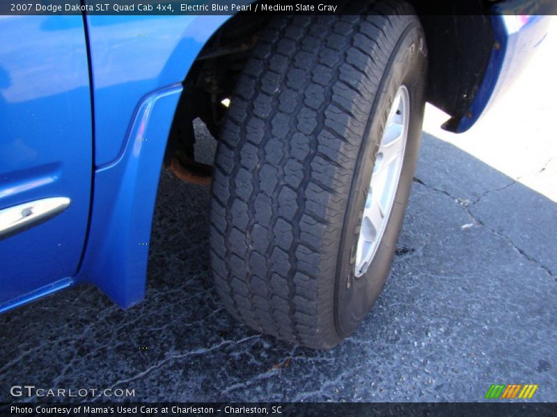 Electric Blue Pearl / Medium Slate Gray 2007 Dodge Dakota SLT Quad Cab 4x4